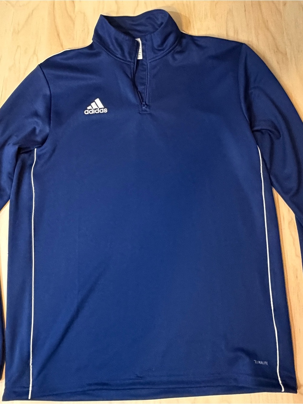 adidas Men's Royal Blue Quarter-Zip Training Pullover